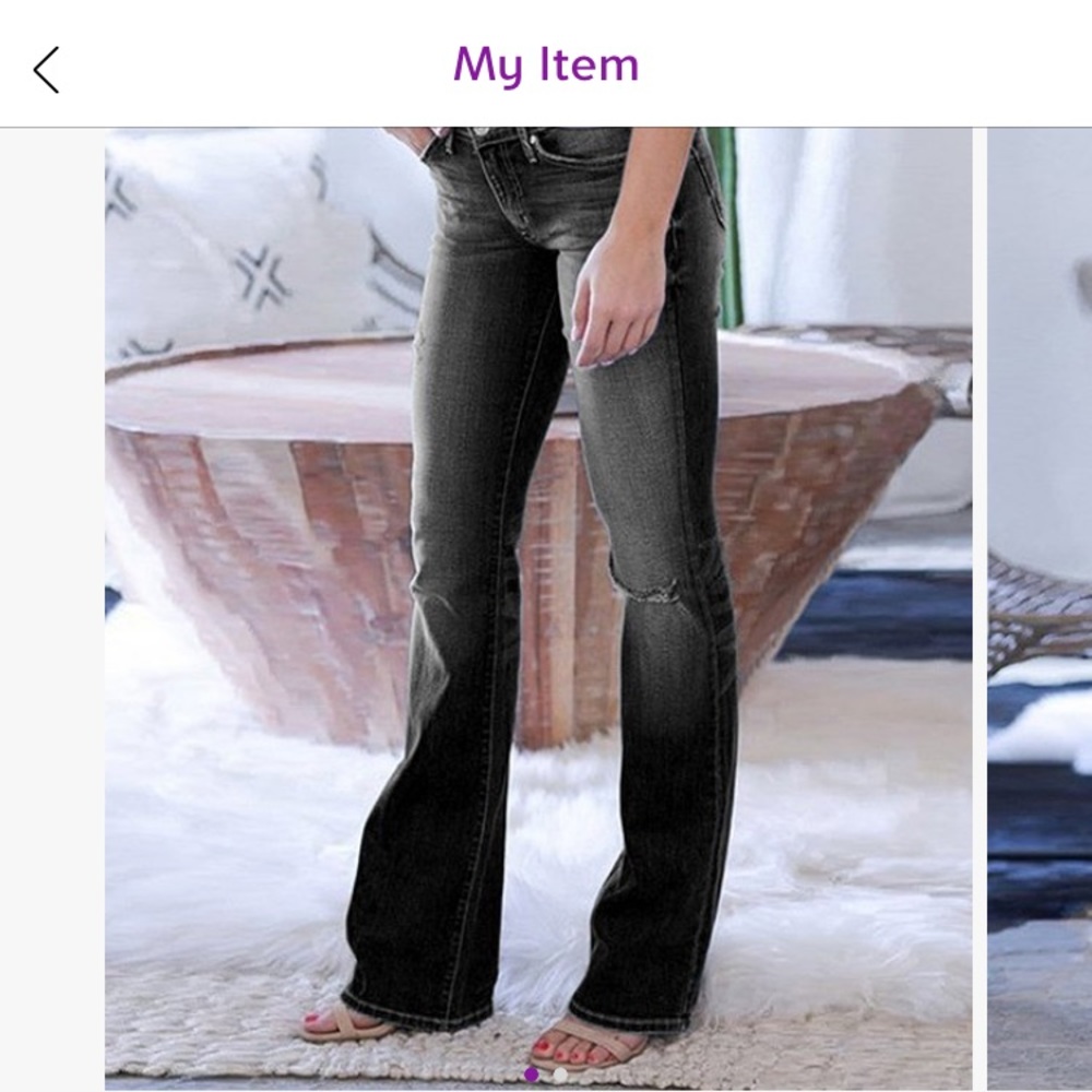 Black flared jeans